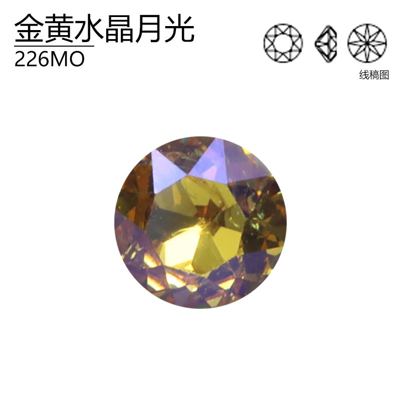 Titanium Zirconium Natural Moonlight Series DIY Nail Art Diamond Shiyue Face K9 High Top Diamond High-grade Crystal Imitation Austrian Diamond