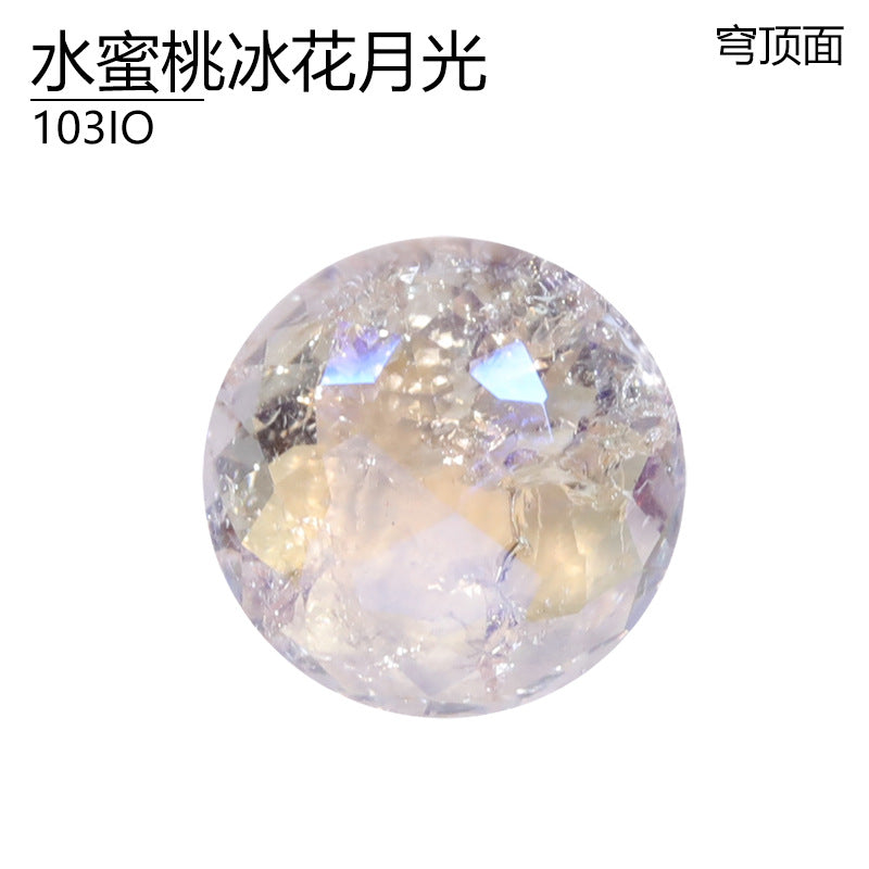 Dome surface special-shaped natural ice flower crystal moonlight IO series DIY nail diamond high-end crystal jewelry high-top diamond