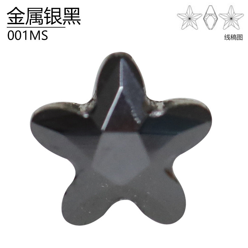 Cross-border selection, starfish electroplating series DIY nail drill special-shaped rhinestone high-end clothing accessories accessories