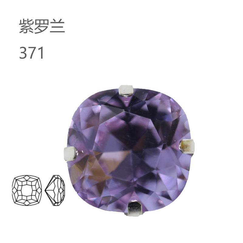 2021 autumn new models, fat square claw diamond K9 crystal glass diamond DIY clothing, wedding accessories, jewelry diamond accessories