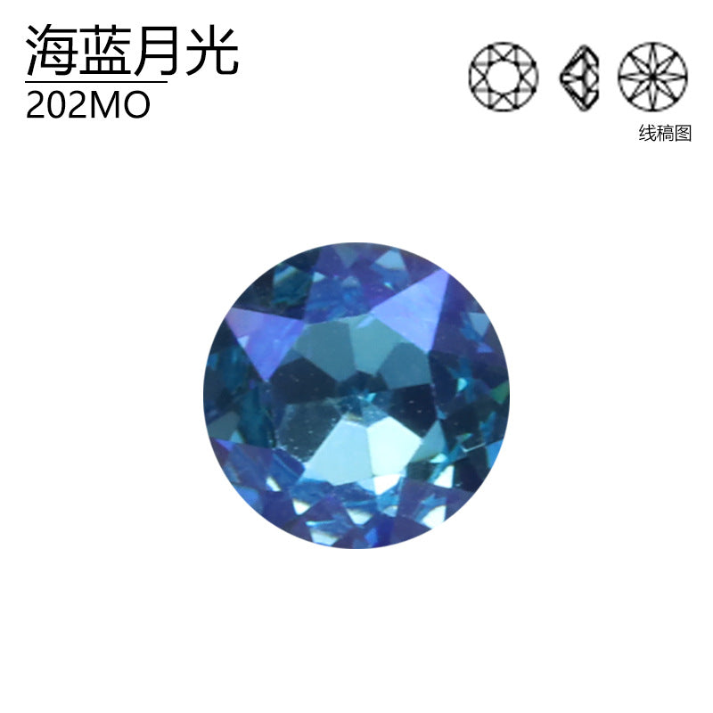 Titanium Zirconium Natural Moonlight Series DIY Nail Art Diamond Shiyue Face K9 High Top Diamond High-grade Crystal Imitation Austrian Diamond