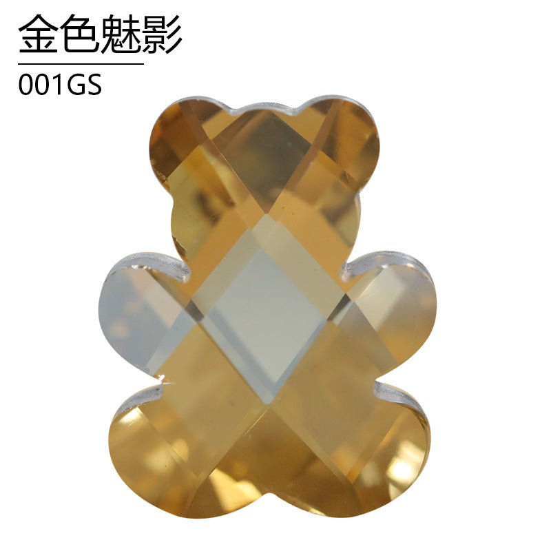 2021 autumn and winter new products, bear boy electroplating series, high-end clothing, bags, accessories, DIY handmade drilling materials, accessories