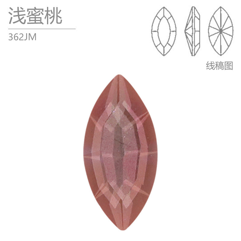 2021 New Horse Eye Aurora Mocha Crystal Diamond DIY Nail Art Diamond Shoes, Bags Accessories Clothing Accessories