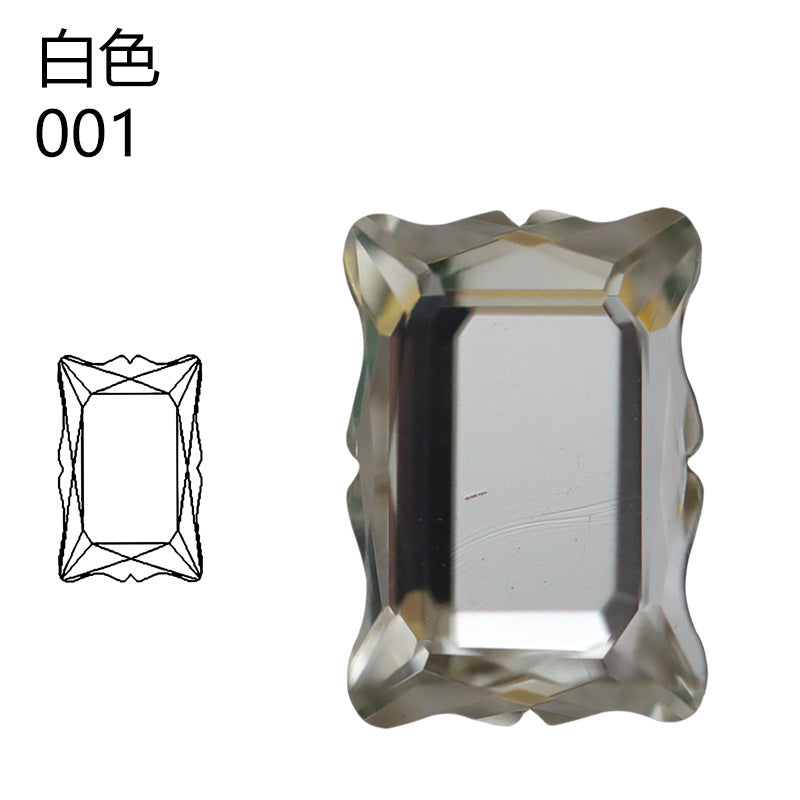 Wearing armor preferred DIY rectangular magic mirror Internet celebrity manicure K9 crystal electroplating diamond fashion mirror special-shaped lace